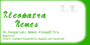 kleopatra nemes business card